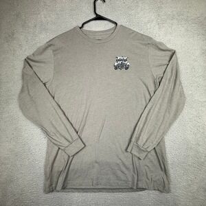 Fox Racing Long‎ Sleeve T Shirt Gray Graphic Print Motorcycle Casual Mens Size M